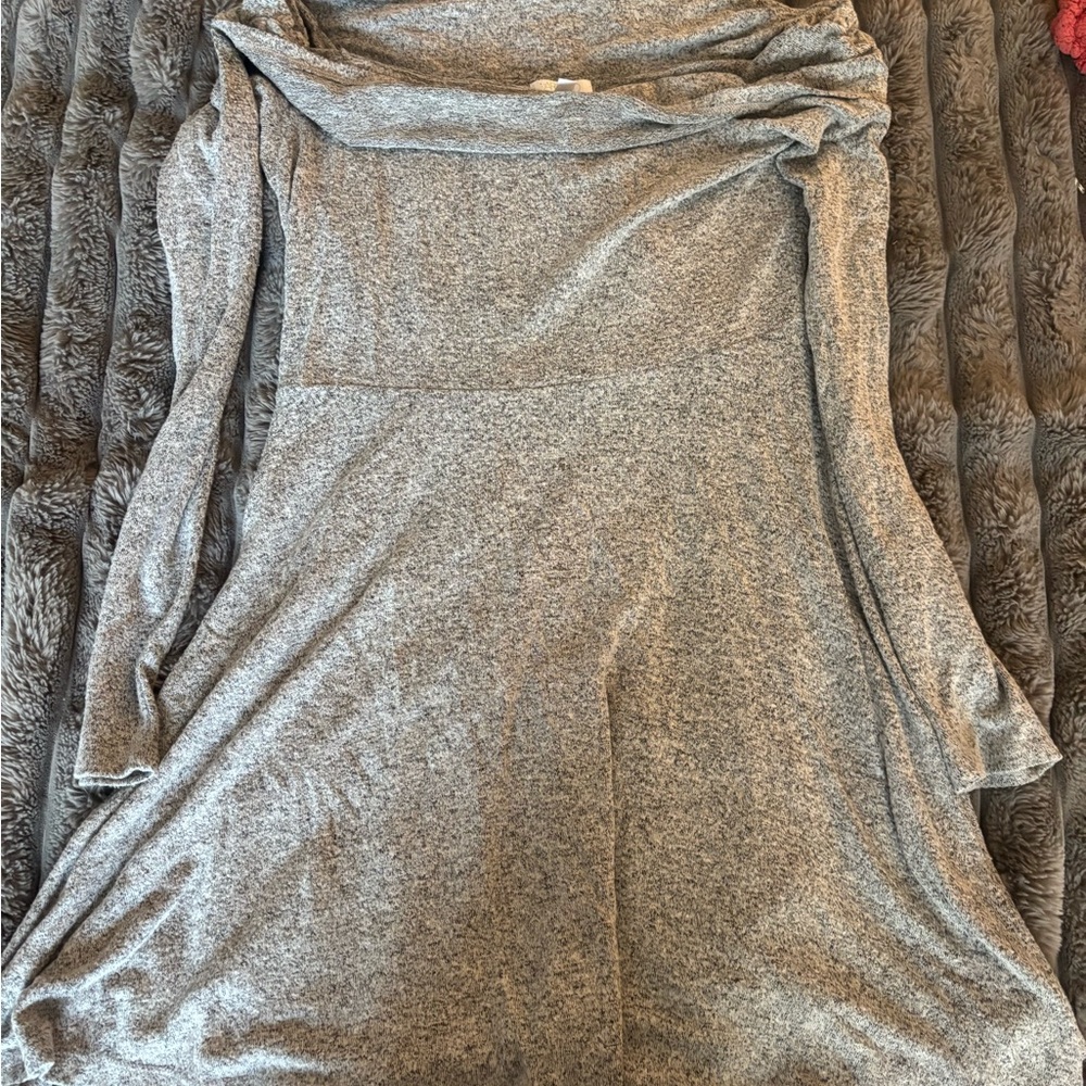 Abound Heather Gray Long-Sleeve Mini Dress